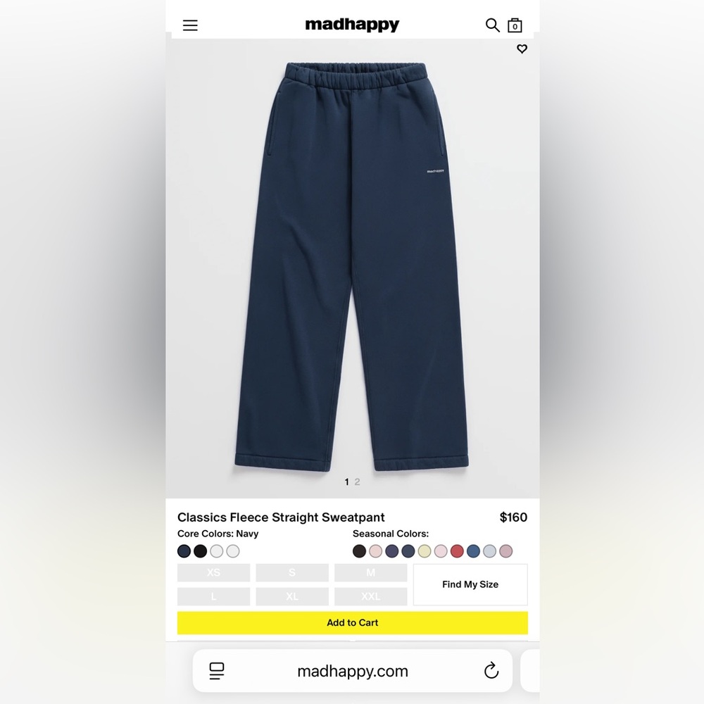 Madhappy Classics Fleece Straight Sweatpant